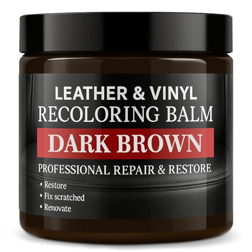 Laxmorph Kit Reparation Cuir, Reparation Cuir Brun Chocolat, Restaurateur de Couleurs pour Cuir, Baume de recoloration du Cuir, Teinture pour Cuir, Kit de Réparation...
