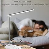 Qualore Desk Lamp, LED Table Lamps with USB Charging Port, 5 Color Mode,5 Brightness Level, Touch Control, 45 Min Auto Timer, Relax Mode, Daylight Bedside Light for Home Office Study Bedroom Nail Kids - Image 8