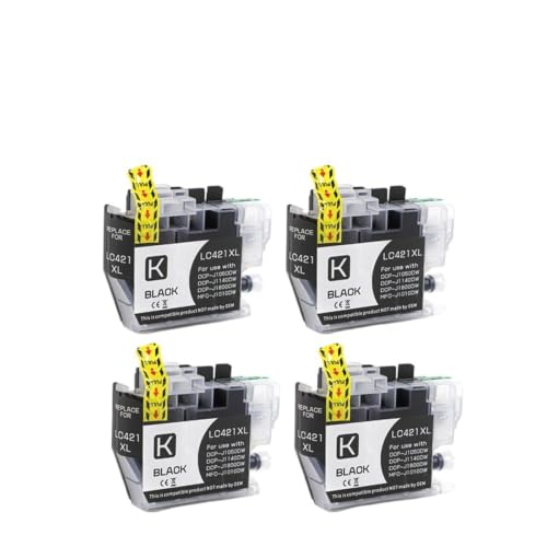 Cartouche d'encre J1050DW noire compatible Brother pour impression bureautique lot de 4