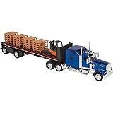 Die-Cast Truck Replica - W900 Flatbed with Forklift, 1:32 Scale, Model# SS10263A