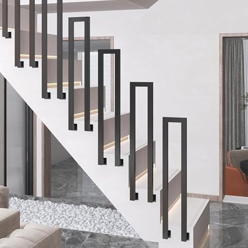 Rampe en fer forgé noir de 85cm en forme de N pour la sécurité - 2