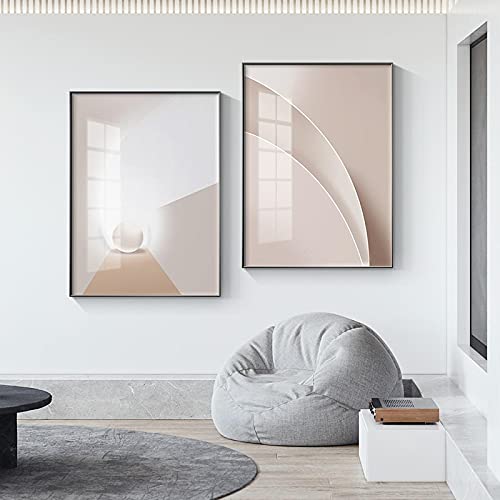 Pintura abstracta geométrica de alta definición lienzo minimalista moderno industrial de 50x70