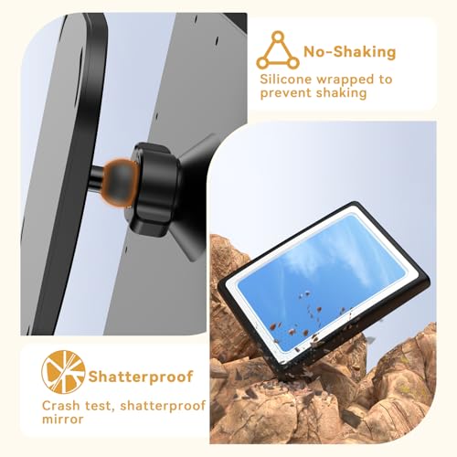 Wzbb CZ-01 Baby Car Mirror For Backseat: Clear Night Vision Light Baby Car Seat Mirror Shatterproof With Remote Control - Easy Install Stable Rear Facing Mirror 4000Mah Long Life Battery thumb #2