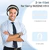Funda para audífonos Sony INZONE H9 II, set de almohadillas y cojín de diadema de silicón 2 en 1, funda protectora suave para copas y diadema de audífonos de juego INZONE H9 II, blanco 4