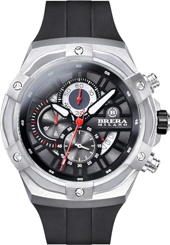 Montre chronographe quartz Brera Milano Bmssqc4501c homme boîtier acier