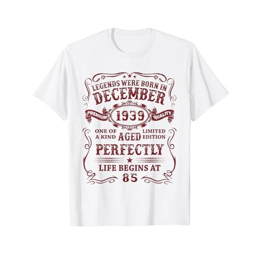 Original 1939 85 Años Las Leyendas Nacen En Diciembre 1939 Camiseta