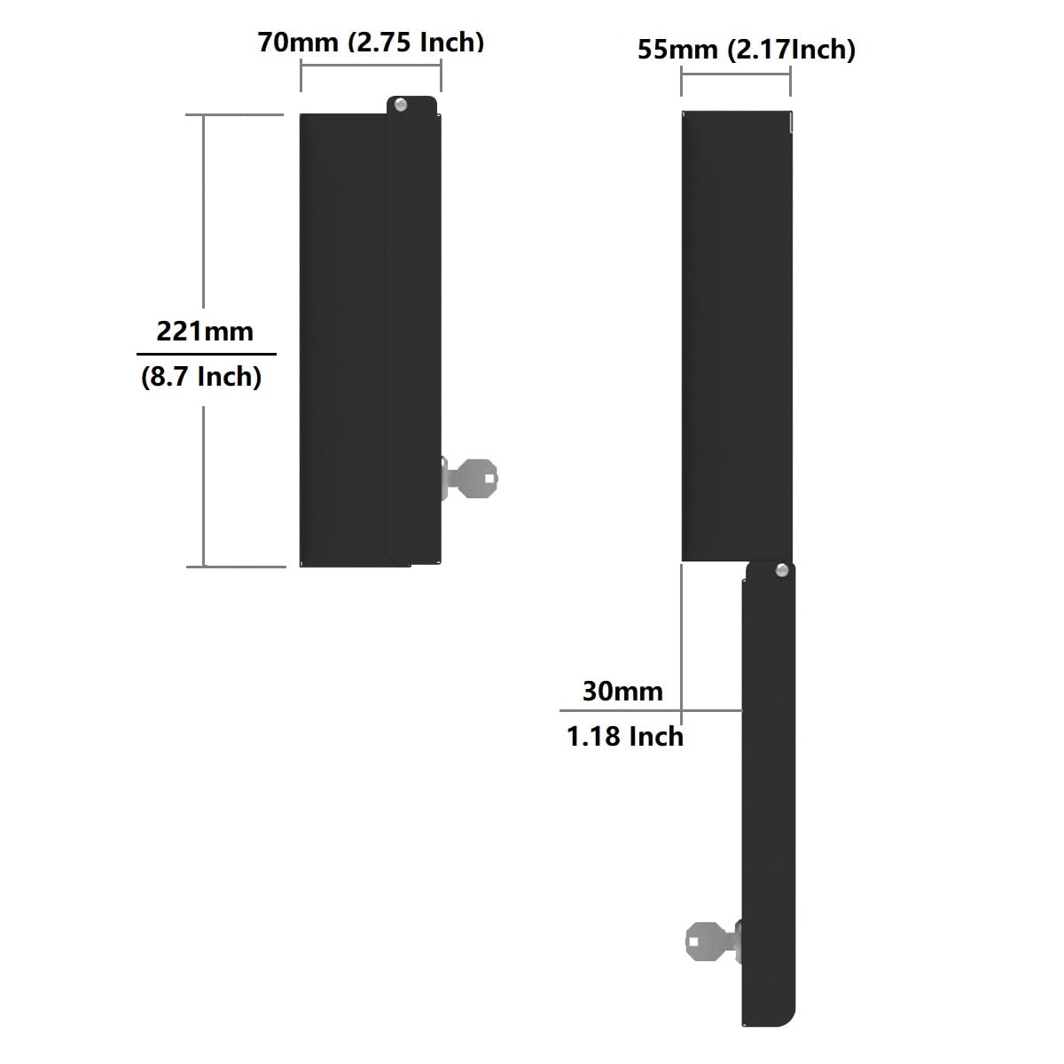 JINGCHENGMEI 5U Rack Mount Security Cover for 19-inch Server Rack