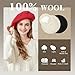 XXL 100% Wool French Bright Red Beret Hats for Women Man Painter hat Classic Painter's Hat Girl Solid Color Classic