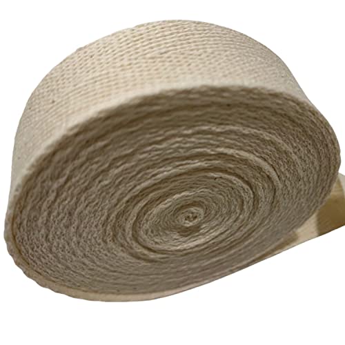 Cotton Webbing Strap 5 Yards Herringbone Twill Tape Trim Sewing Twill Ribbon Strapping Fabric For Diy Crafts Sewing Supplies (Natural Beige 3/4 Inch) #TOP27