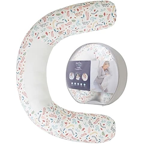 Purflo Breathe Pregnancy Pillow | Revolutionary Fully Breathable Maternity Pillow With Luxurious Soft Jersey Cover | Use as Body Pillow, Leg Pillow, Nursing Pillow & Tummy Time Pillow | Botanical Cover
