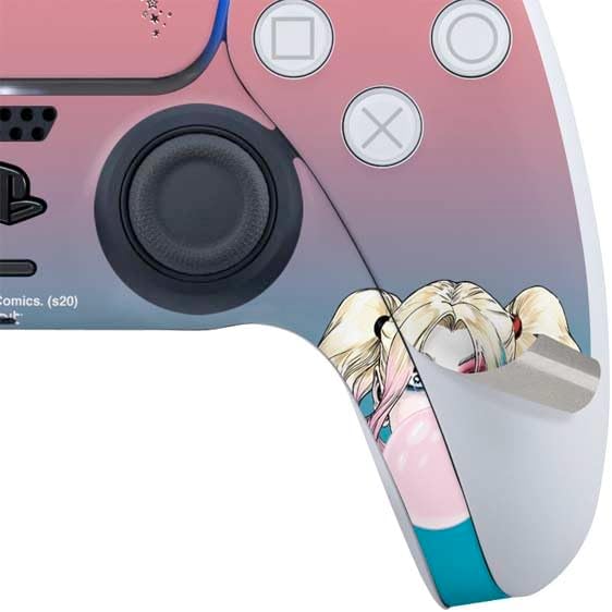 Skinit Decal Gaming Skin Compatible with PS5 Slim Digital Edition Bundle - Officially Licensed DC Comics Harley Quinn Mad Love Design