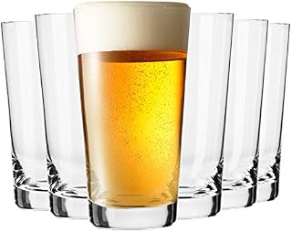 KROSNO Kufle, Szklanki do Piwa Pszenicznego | Zestaw 6 Szklanek | 530 Ml | Kolekcja Pure | Idealne do Domu, Restauracji i na Przyjęcia | Można Myć w Zmywarce