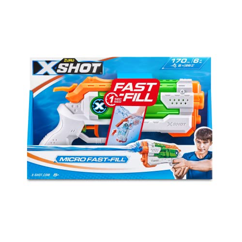 Image of ZURU - XSHOT - Fast Fill - Micro - Water Blaster - Water Gun - Outdoor Play - Fast Fill - Shoots up to 8m - 56220-2023
