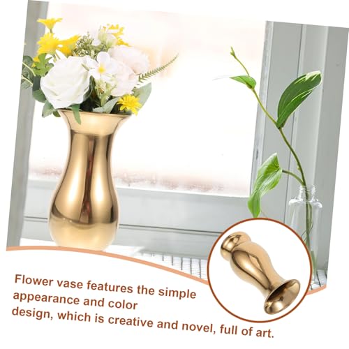 Vase à fleurs incassable en acier inoxydable pour centre de table