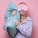 KFHENSOMR Silk Sleep Eye Mask 4 Pack Mulberry Silk Sleep Mask Eye Cover Blindfold with Elastic Strap Cute Satin Soft Eyeshade Masks for Women Night Sleeping Travel Nap (Pink)