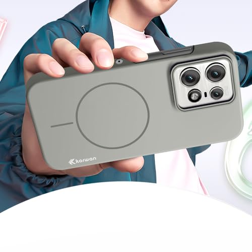 Image of KARWAN️Magnetic Ultra Slim-Fit Back Case Cover for Motorola Moto Edge 50 Pro |Hard PC Case Cover| Ultra-Thin & Light Weight with [Ultra Premium Feel] Case for Motorola Moto Edge 50 Pro(6.7 inch)(Grey)