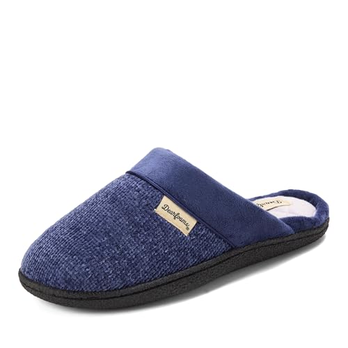 Image of Dearfoams Women's Samantha Knit Closed Toe Scuff Slipper, Peacoat, X-Large