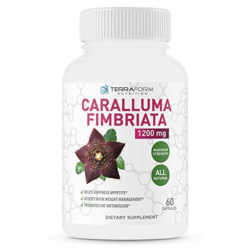 Caralluma Fimbriata - 100% Pure - Max Strength Weight Loss Supplement - 1200mg - Natural Appetite Suppressant for Women & Men - Metabolism Booster - Made in USA - 1 Month