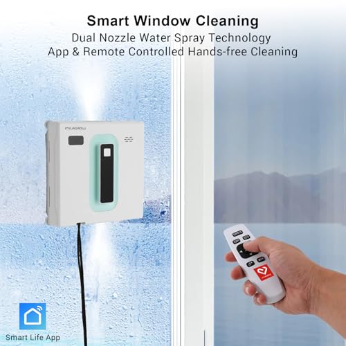 Image of MILAGROW Seagull Window Cleaning Robot, Automatic Cleaning with Intelligent Path Planning, 3000Pa Suction Power, Dual Nozzle Technology, Safety Rope, App /Remote Control
