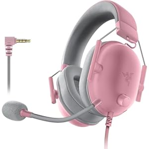Razer BlackShark V2 X Gaming Headset: 50mm Drivers – Cardioid Mic – Memory Foam Cushion – Lightweight- Comfortable, Noise Isolating Earcups – For PC, PS4, PS5, Switch – 3.5mm Audio Jack – Quartz Pink