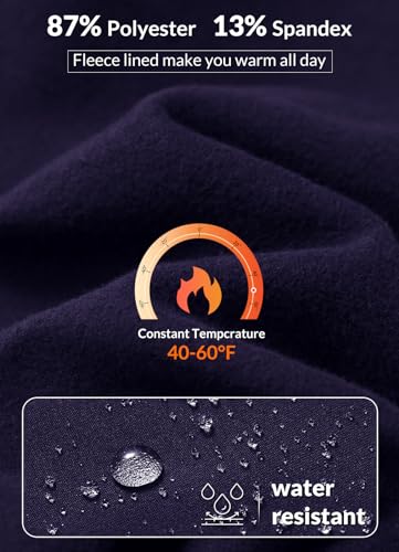 Image of BALEAF Women's Fleece Lined Joggers Water Resistant Thermal Hiking Pants Sweatpants Track Pants Winter Clothes Running Gear