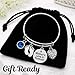 Personalized Mom Bracelet with Birthstone Charm, A Mothers Love Is Forever Engraved Pendant, Baby Feet and Crystal Heart Bangle, Gift for New Mom Mothers Day