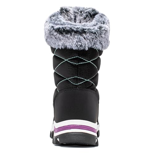 Image of HOBIBEAR Kids Winter Snow Boots Waterproof Outdoor Warm Faux Fur Lined Shoes