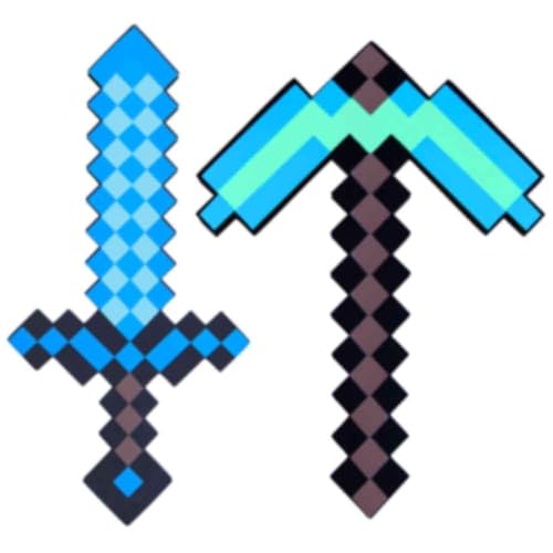 Pickaxe and Sword Toys,Foam Sword for Game Role-Play,Weapons,Halloween Christmas and Parties,Gift...