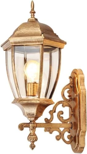 TONFON Linterna de pared Balcón al aire libre Lámpara de pared Valla Patio impermeable Luz de pared de calle Aplique de pared de estilo europeo simple for jardín Villa Patio Balcón Vestíbulo Pasillo d