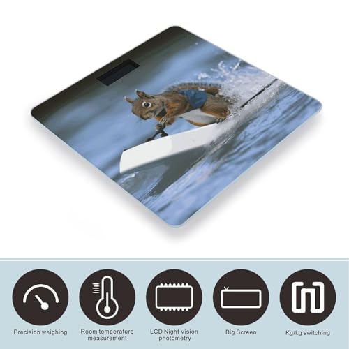 Báscula Digital de Baño con Pantalla LED Clara y Vidrio Templado miniatura 3