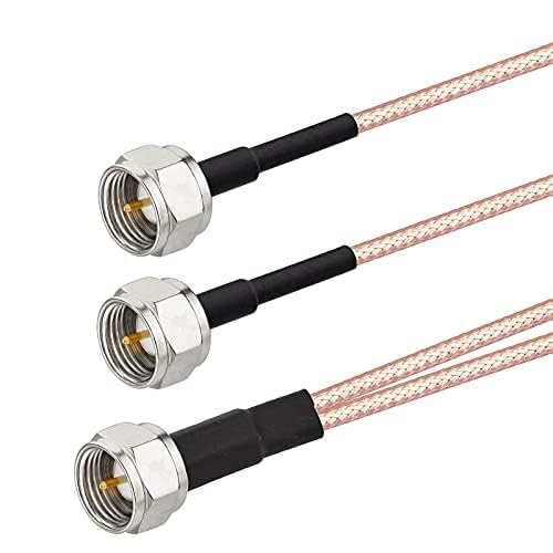 Image of Superbat F Type Splitter Cable 6inch Coax 75 Ohm TV Splitter for Cable Box