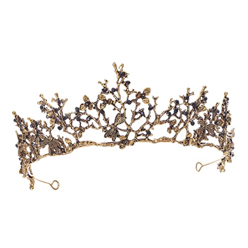 1 corona barroca vintage for mujer, tiara rosa, accesorios for el cabello for mujer, novia, joyería for el cabello, coronas redondas for desfile, joyas de diamantes de imitación, coronas, accesorios f