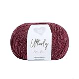Wool Couture, Utterly Aran Yarn 50g Ball - Machine Washable Aran Weight Yarn - BlackBerry, 1-Pack
