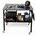 Welding Table Heavy Duty Mobile Steel Workbench with Wheels, Work Station Universal Workbench for Metalworking, Cutting Grinding Welding Projects, Sturdy Support Frame