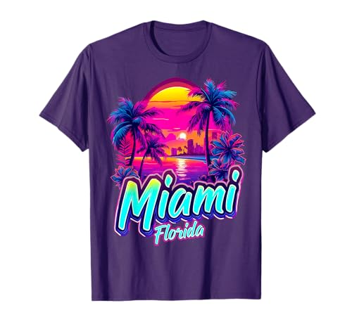 Miami Florida Sunset – Vibrant & Warm-Toned South Beach T-Shirt