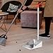 Alipis Stainless Steel Long Handle Dustpan for Cleaning, Heavy Duty Metal Dust Pan with Upright Handle, Household and Industrial Use for Indoor Floor and Office Sanitation Random Style