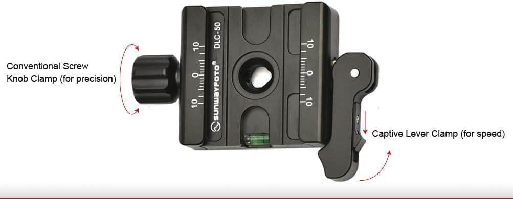SUNWAYFOTO DLC-50 50mm Dual Control Lever Lock Clamp Arca Compatible