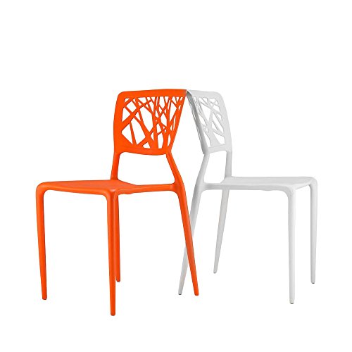 Chaise design Candice DRAWER blanc lot de 2 fauteuil table à manger - 4