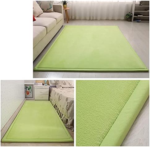 Coral Velvet Area Rugs Play Mat Carpet Crawling Mat for Nursery Baby Toddler Children Kids Room ,Yoga Mat Exercise Pads (Light Green, 6.6 ft x 8 ft) 6 41eXmPh8CyL. AC