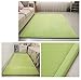 Coral Velvet Area Rugs Play Mat Carpet Crawling Mat for Nursery Baby Toddler Children Kids Room, Yoga Mat Exercise Pads (Light Green, 6.6 ft x 8 ft)