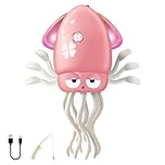 Aolieh Dancing Octopus Toy, Crawling Baby Toy for Babies & Toddlers, Rechargeable Sensory Toy with Lights, Music and Obstacle Avoidance, Gift for 6-12 Months, 1 2 3 Year Olds (Pink)