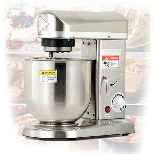 BOOZXCV 10L Commercial Food Mixer, 3 Speeds Food Stand Mixer, Kitchen Heavy Duty Food Mixer Multi-Function with Stainless Steel Bowl Stand for Bakery Pizzeria Restaurant