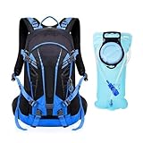 Mochila de Ciclismo de 20 l con Funda Impermeable: Bolsa for Bicicleta de montaña, Ideal for Escalada y Acampada.(Blue with 2L Bag)