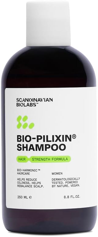 Bio-Pilixin® Shampoo For Women | Strengthens Hair, Helps Greasiness, Balances Scalp, Eucalyptus Aroma, Dermatologically Tested, Made in Denmark, 250 mL/ 8.8 Oz