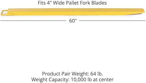 Vista 11 de Titan Attachments Extensiones de horquillas para carretillas elevadoras y cargadoras, 84 "x 5.5" Ancho de la horquilla de palet: 5.5