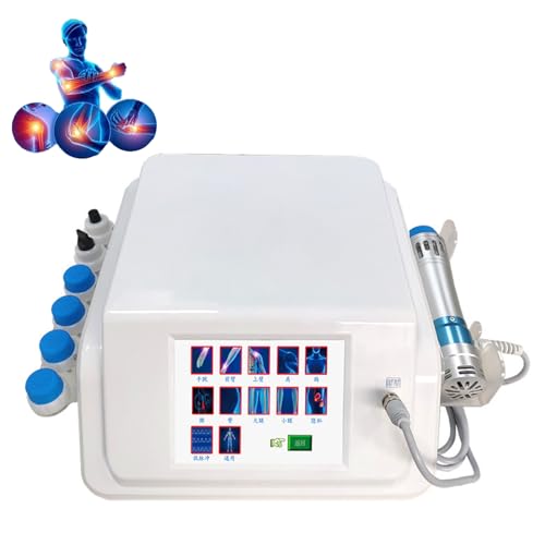 GZGHRZQS Máquina de Terapia de Ondas de Choque - Dispositivo electromagnético para Alivio del Dolor y recuperación Muscular - Masajera extracorpórea de Pantalla táctil para fisio y Terapia Deportiva