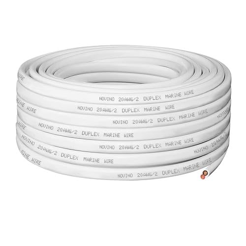 Image of 20 Gauge Marine Wire Duplex Marine Grade Wire,20 AWG 100ft Tinned Copper Oxygen-Free Insulated Red& Black Electrical Cable for Boat /Automotive /RV /Camper /Trailer