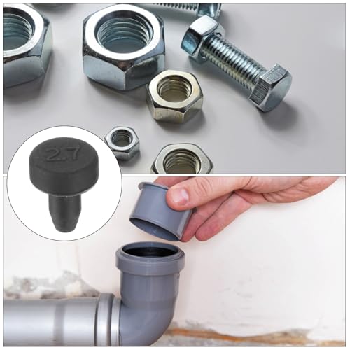 Image of uxcell High Temp Silicone Plug Mount Dia 2.7mm /0.11 Inch t Shaped Rubber Stopper Hole Plugs for Powder Coating Plating Waterproof Plugs Sealing Plugs Black Pack of 12(OD 5.5mm)