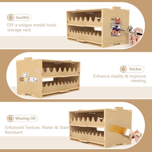 Image of Model Kit Tool Storage Rack, Making Organizer with MDF Material (GK8)