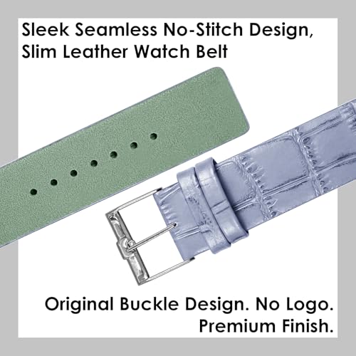 Image of DBLACK ''TNDS1'' Slim Leather Watch Strap, Minimalist style and a Bamboo-texture Design Belt / / For 18mm, 20mm, or 22mm, Compatible for TITAN Edge Slim Watches (Choose Your Size & Color)